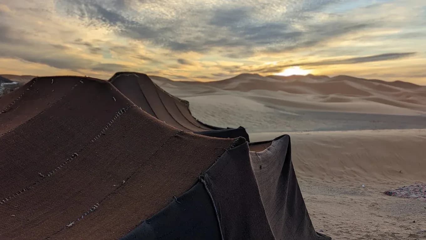 Atardecer desde una jaima