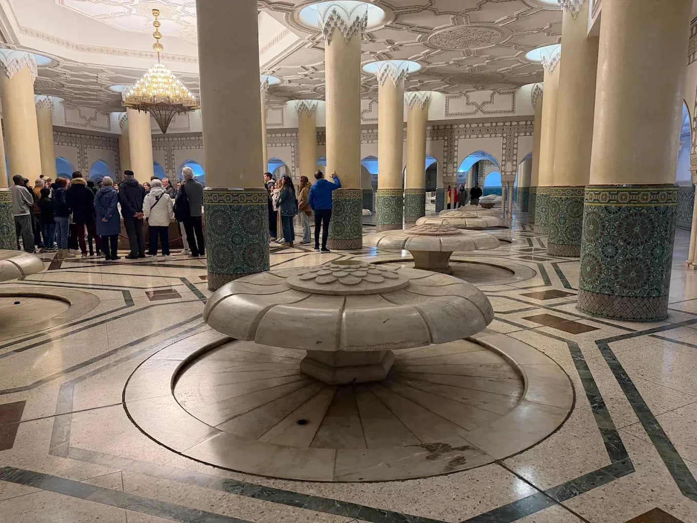 Inside the Hassan II Mosque