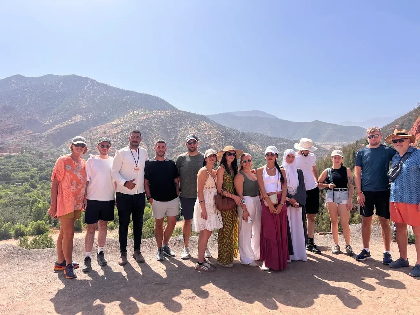 Group of travellers in the mountains