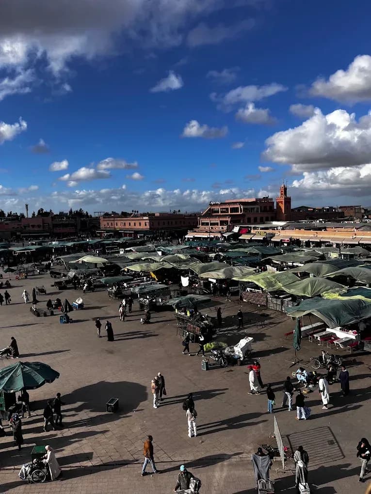 Plaza Jemaa el-Fna desde una terraza