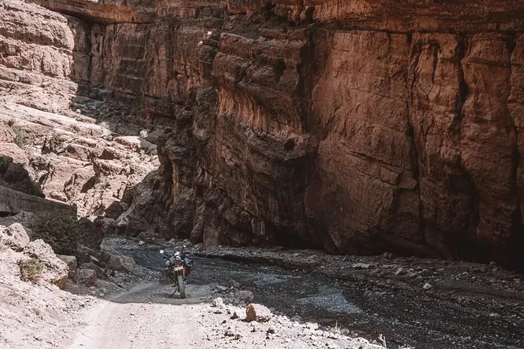 Path along the floor of the Todra Gorge