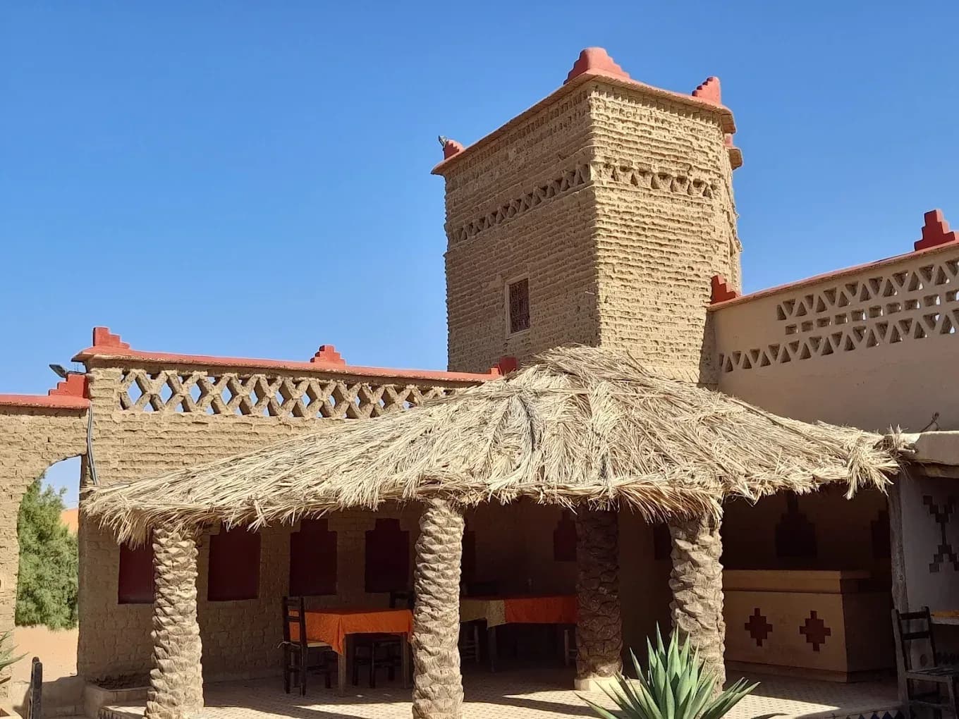Kasbah with tower and terrace in the Dades Valley