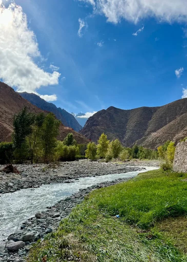 Mountain river in the Ourika Valley